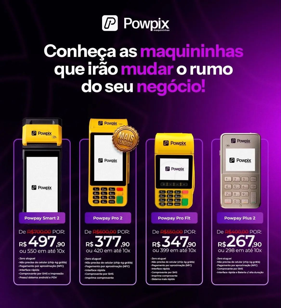 Máquinas e redução de taxas 