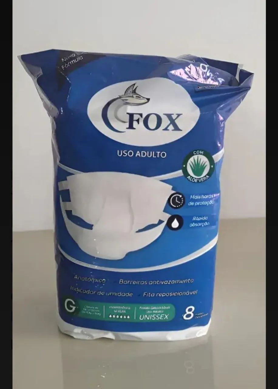 Fralda geriátrica Fox tamanho G com 8 unidades - Foto 2