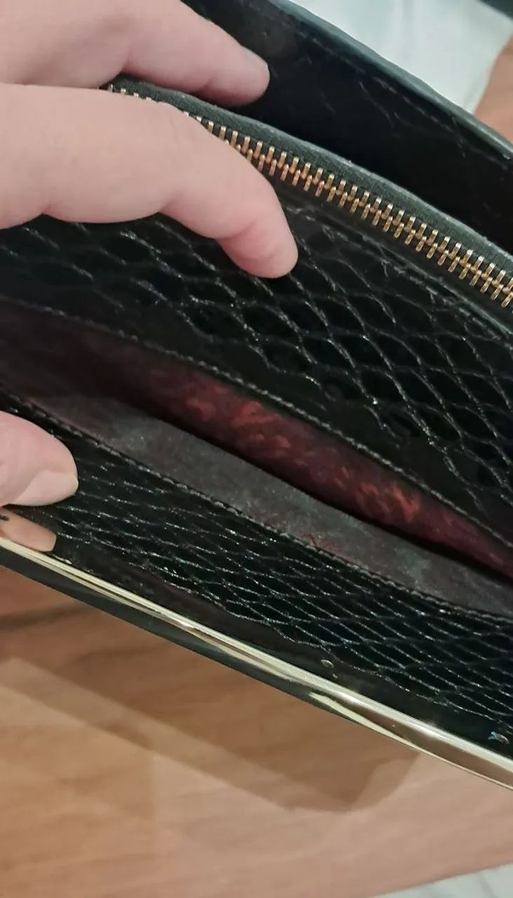 Bolsa Luz Da Lua - Couro envernizado - Foto 5