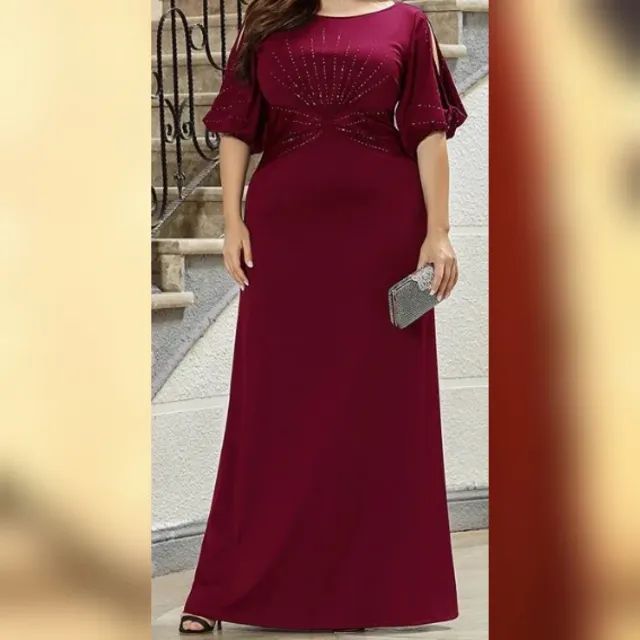 Vestido de festa marsala plus size tamanho GG  - Foto 3
