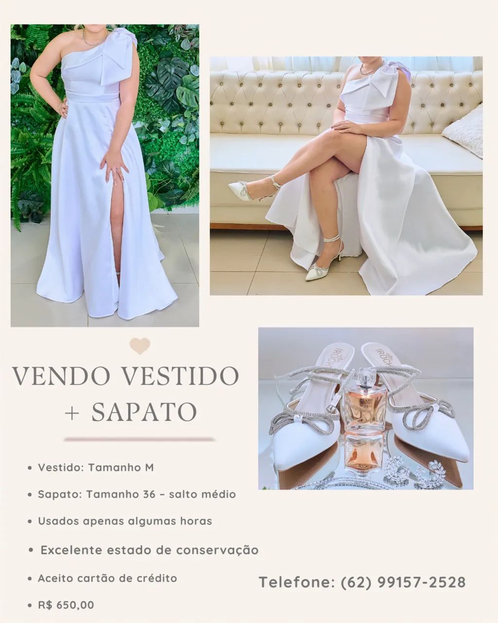 Vendo vestido de noiva e sapato  - Foto 3