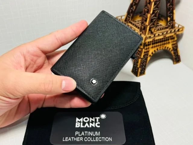 CARTEIRA MINI MONTBLANC COURO TEXTURIZADO PREMIUM AUTOMATICA 