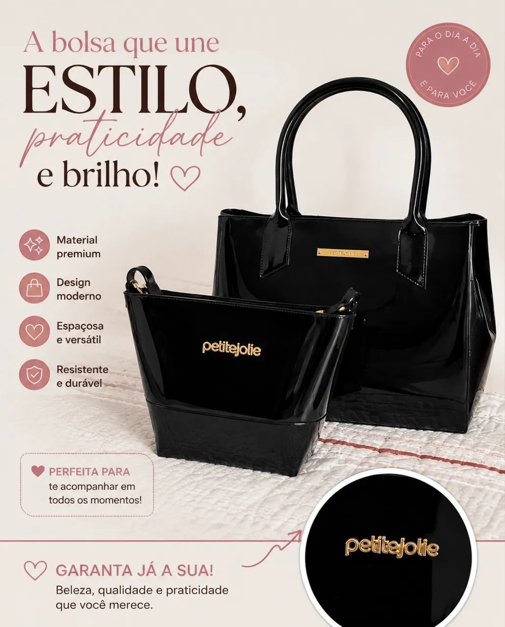 Bolsa petite jolie 100 as duas 