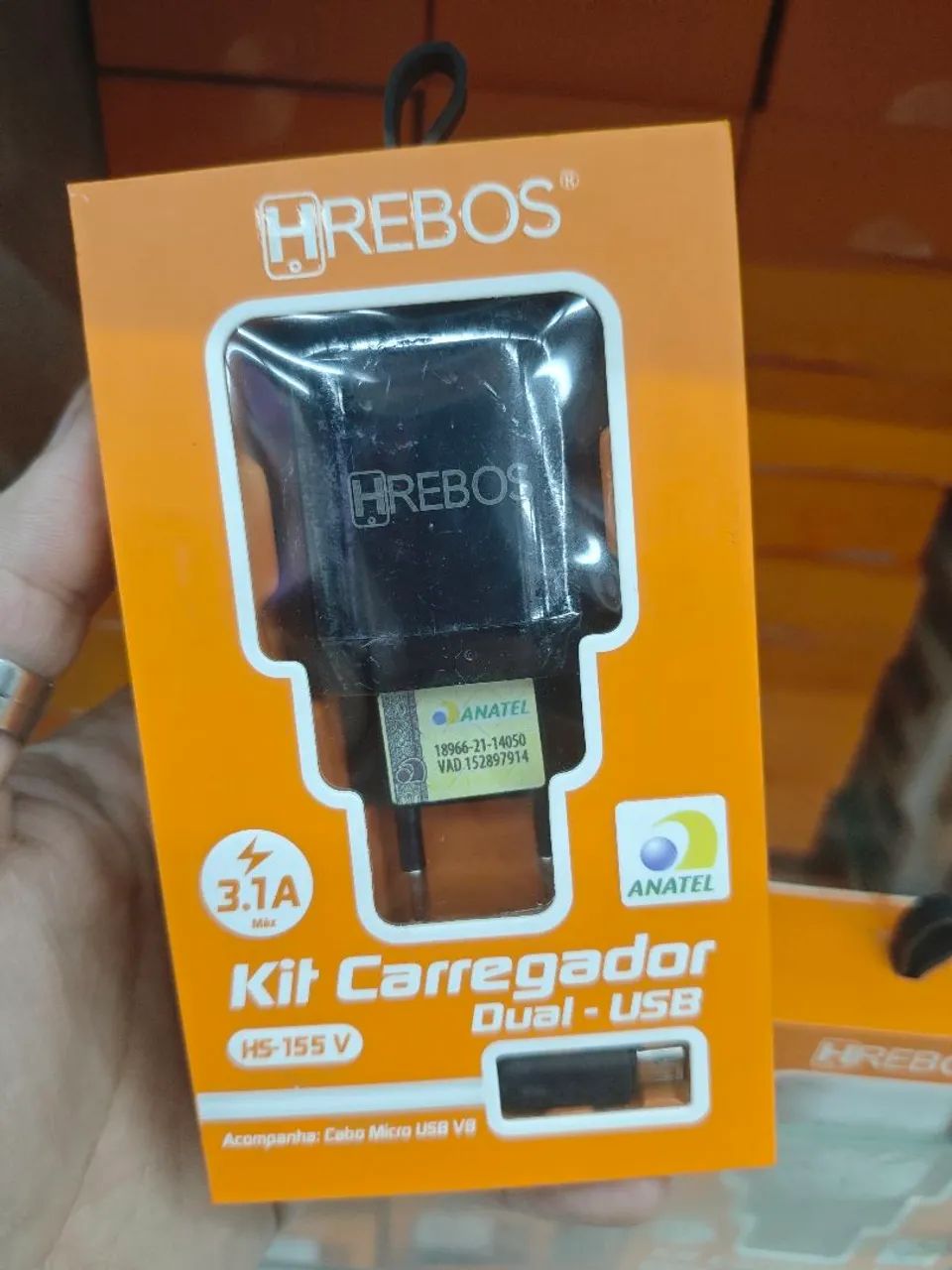 Carregador Dual V8 - 2 entradas. 