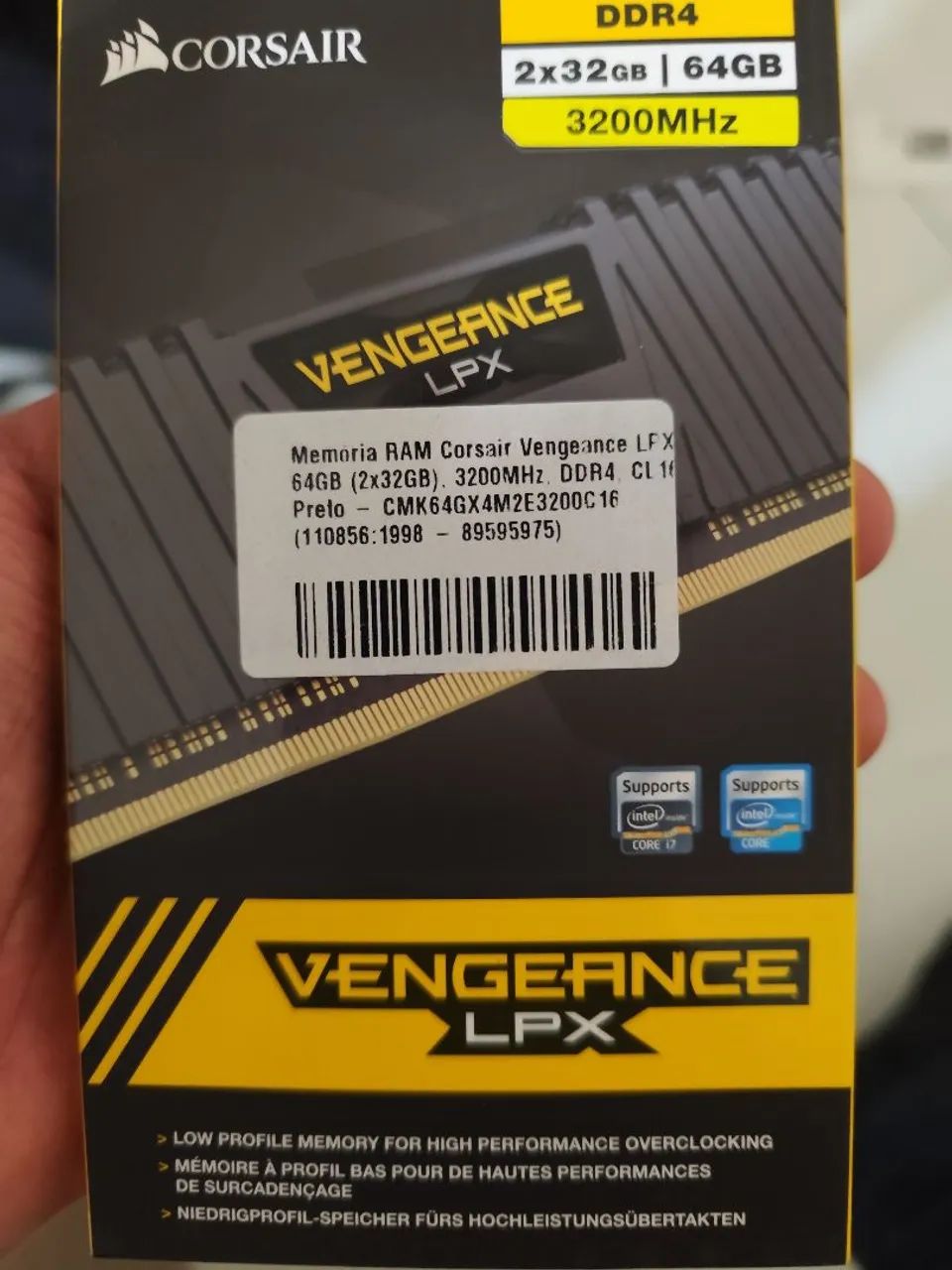 Memória ram Corsair vengeance lpx dual 64gb (2x32) - Foto 2