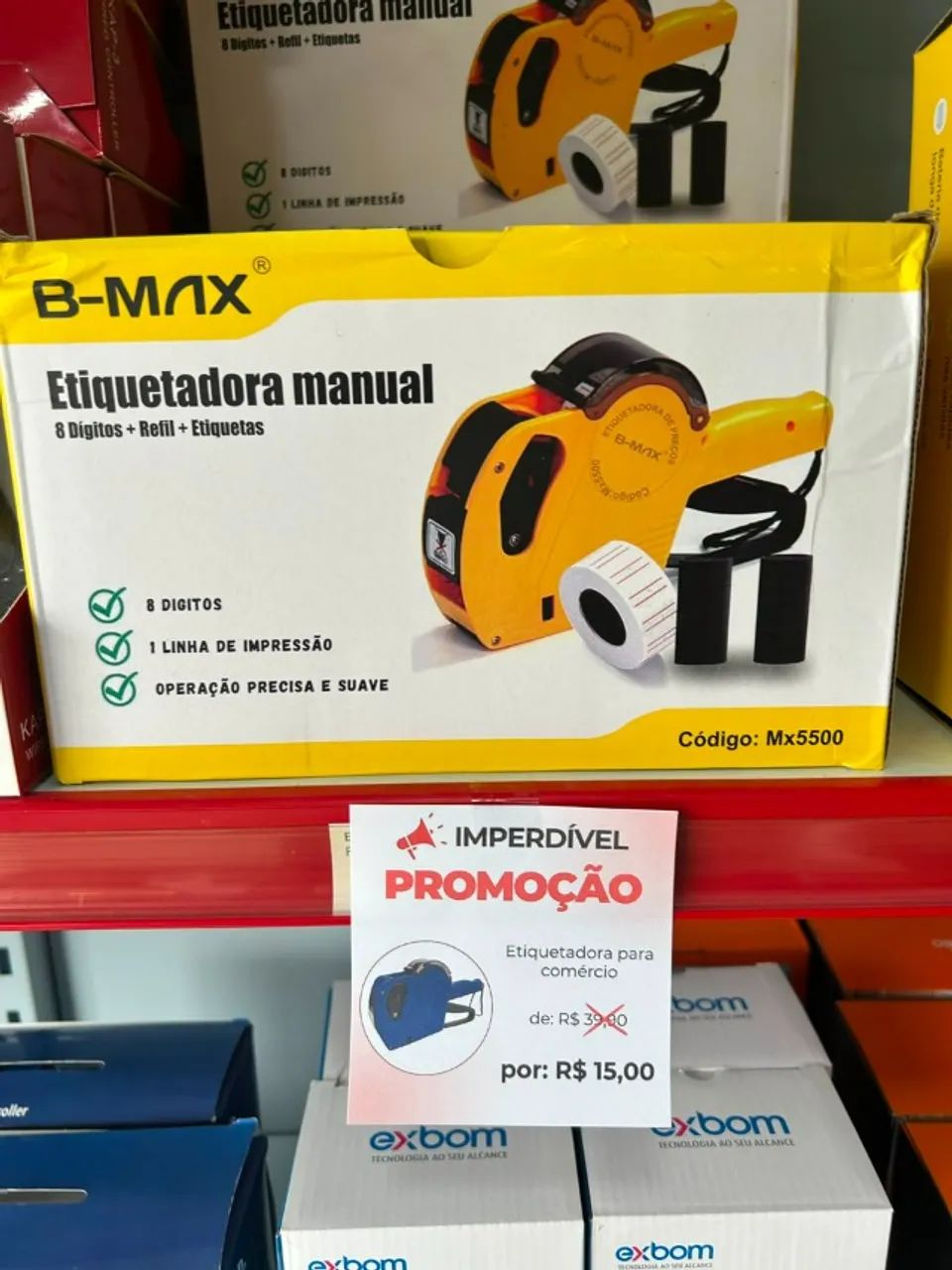 Etiquetadora Manual para Comércio de 8 dígitos