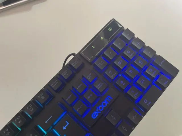 Teclado Gamer Exbom com Iluminação LED RGB - Foto 4