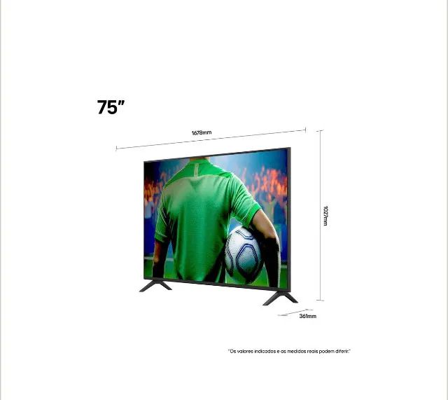 Smart TV LG UHD AI 4K UA85 de 75 polegadas 2025  1678 x 964 x 59,9 Dimensões com base (LxA - Foto 5