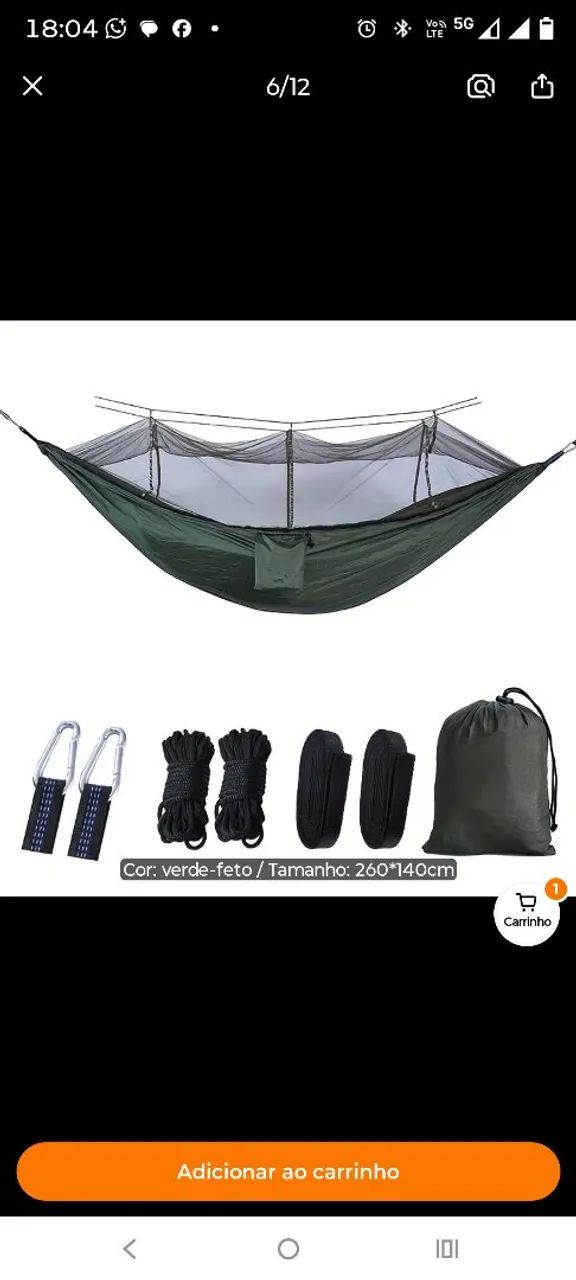 Rede de camping C/ mosquiteiro