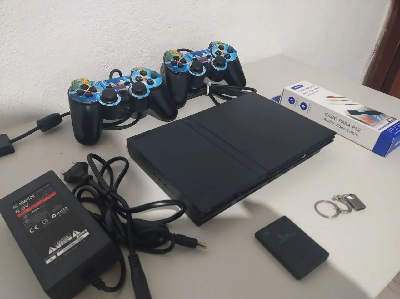 PS2 com 2 controles memorycard e pendrive! - Foto 3