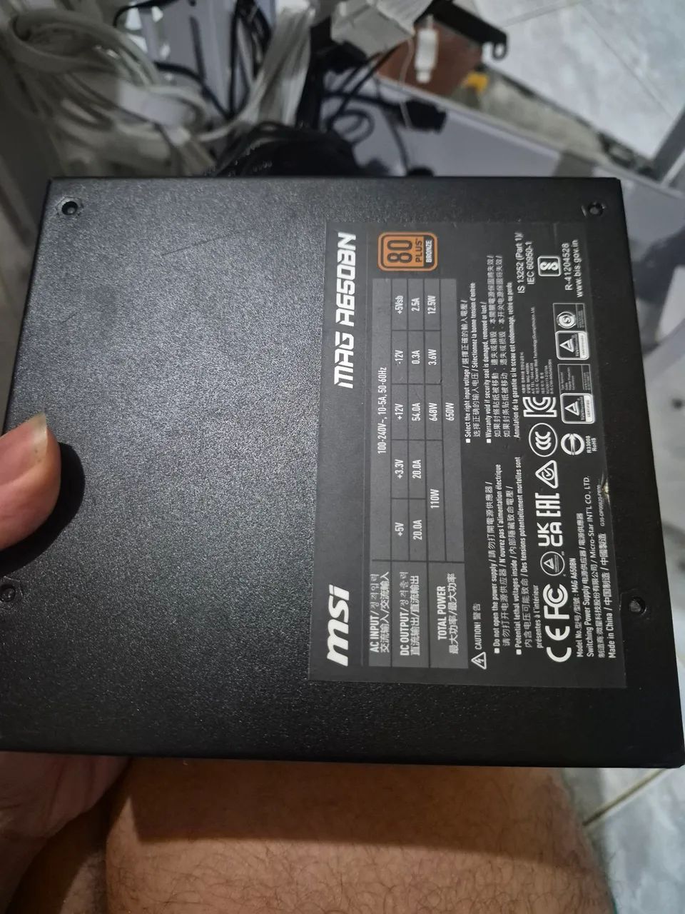 Fonte 650 msi 80 plus bronze  - Foto 3
