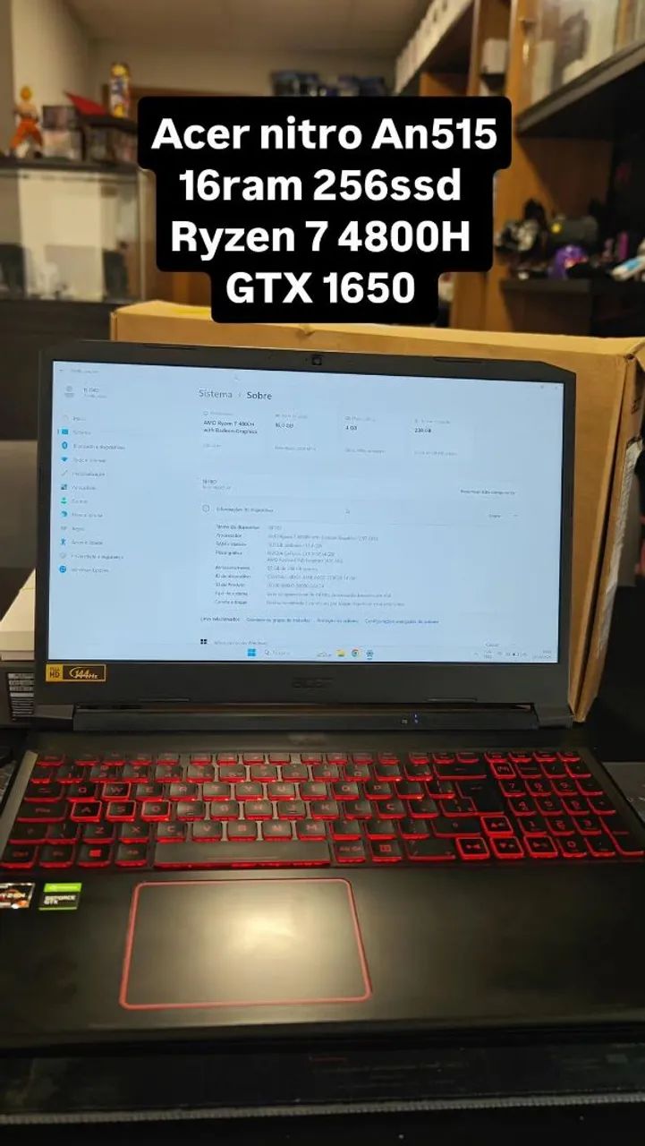 Notebook gamer Acer nitro 