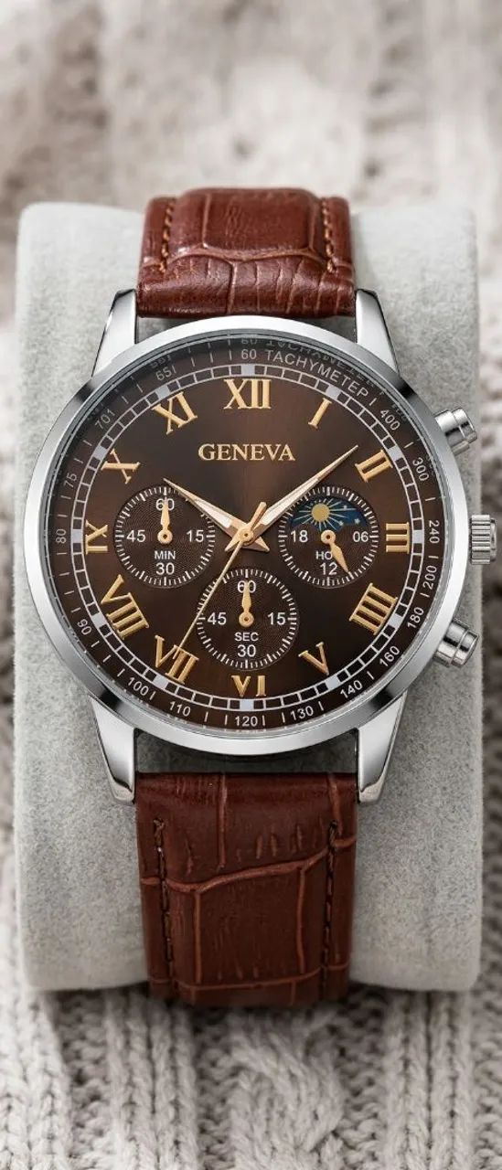 Relógio Masculino Geneva - Novo e Elegante - Foto 2