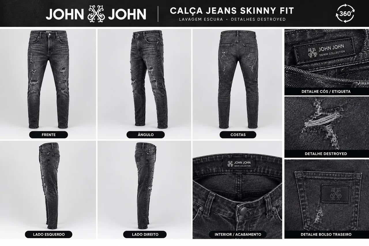 CALÇA JEANS JOHN JOHN DESTROED - ORIGINAL 