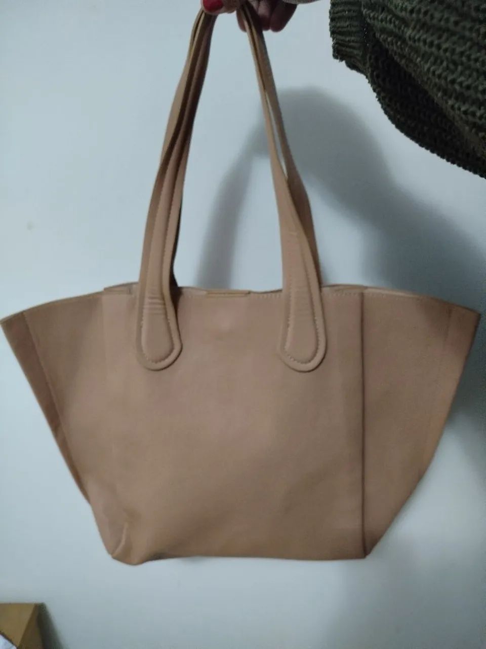 bolsa ZARA grande bege - Foto 2