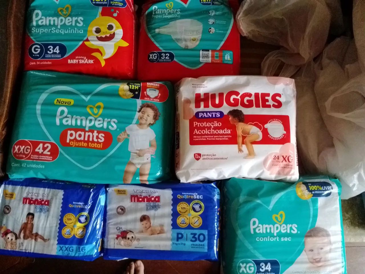 fraldas Geriátricas e infantis