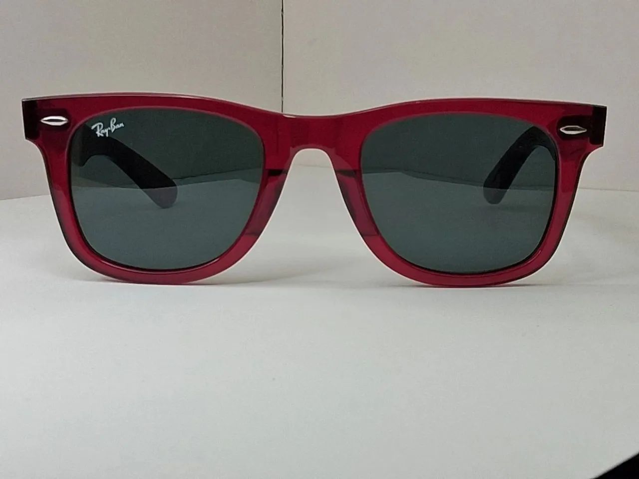 Ray ban wayfarer red transparent oculos de sol rb2140 - Foto 3