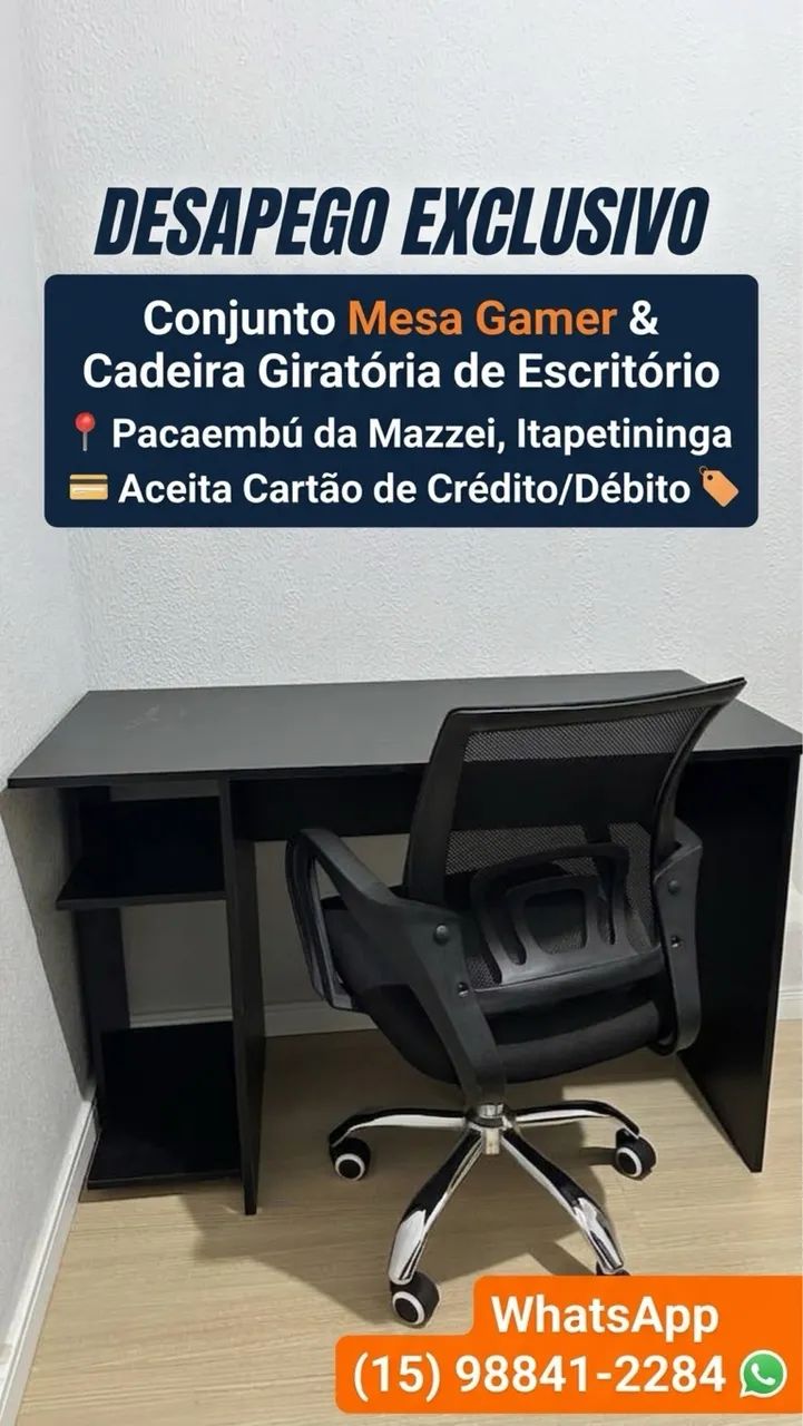 Escrivaninha gamer e Cadeira de Escritório