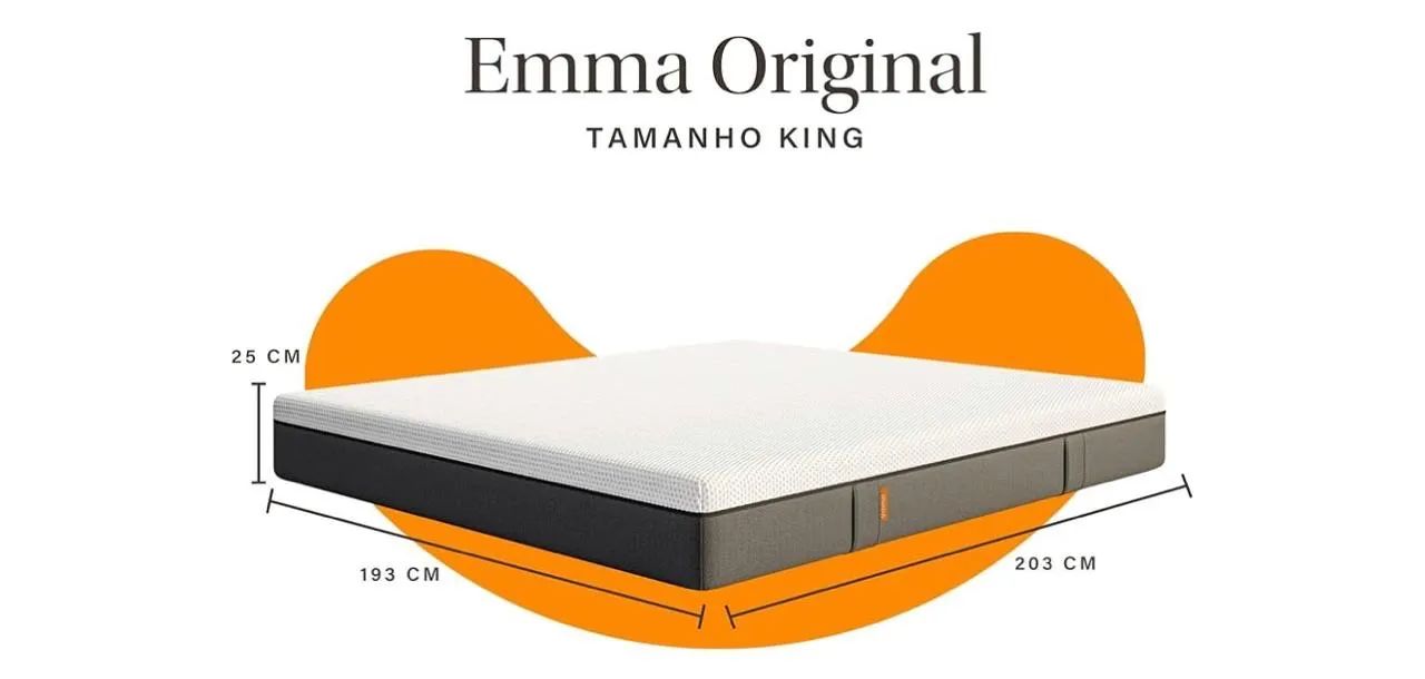 Colchão King Emma + Box Duplo