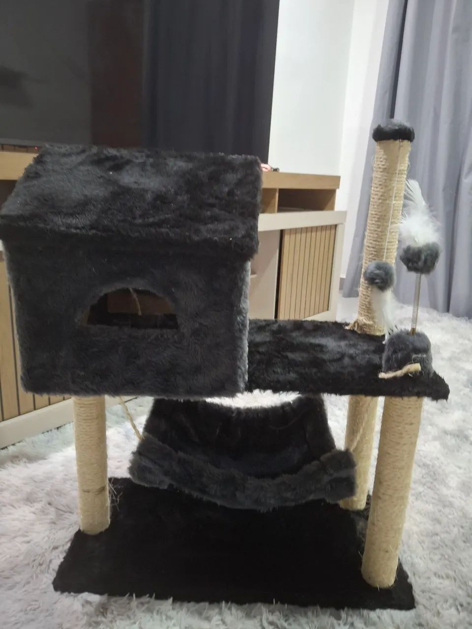 Casinha de gato 2 andares com rede - Foto 4