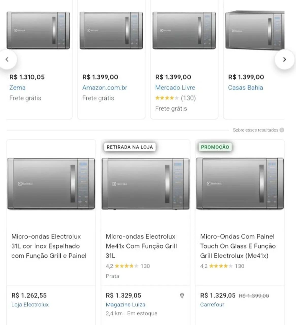 Microondas Electrolux Espelhado 31L 127v IMPECÁVEL, todo em INOX, com Grill e Painel Touch - Foto 6