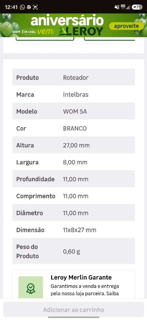 Antena Intelbrás Won 5000 5.8ghz 12 Dbi Completa Com Poe - Foto 5