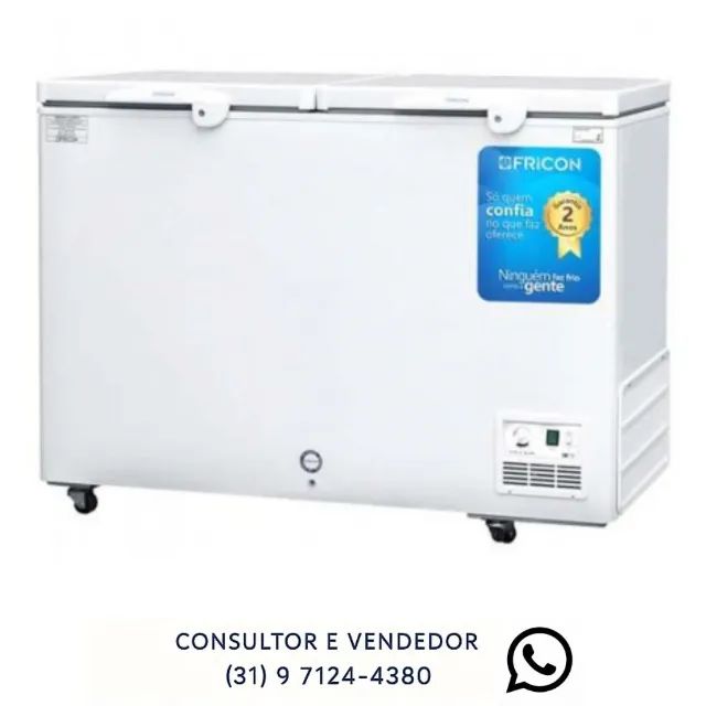 Freezer Horizontal 411L 2 Tampas Fricon 