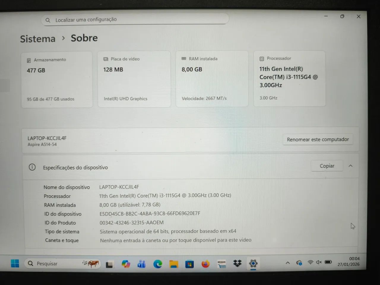 Notebook Acer Aspire A5 - Foto 4