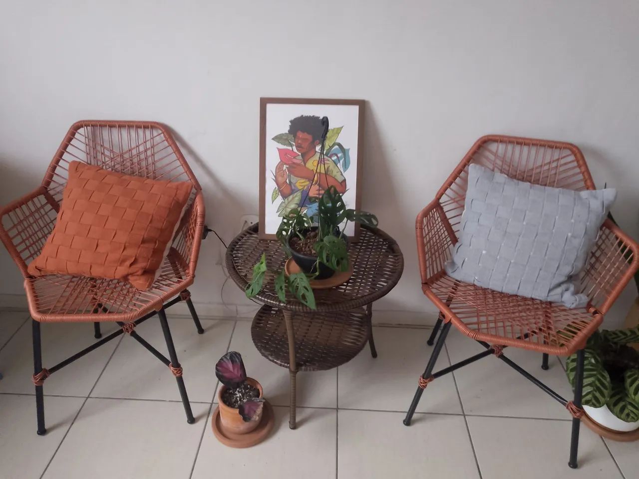 2 cadeiras Tropicália ferrugem