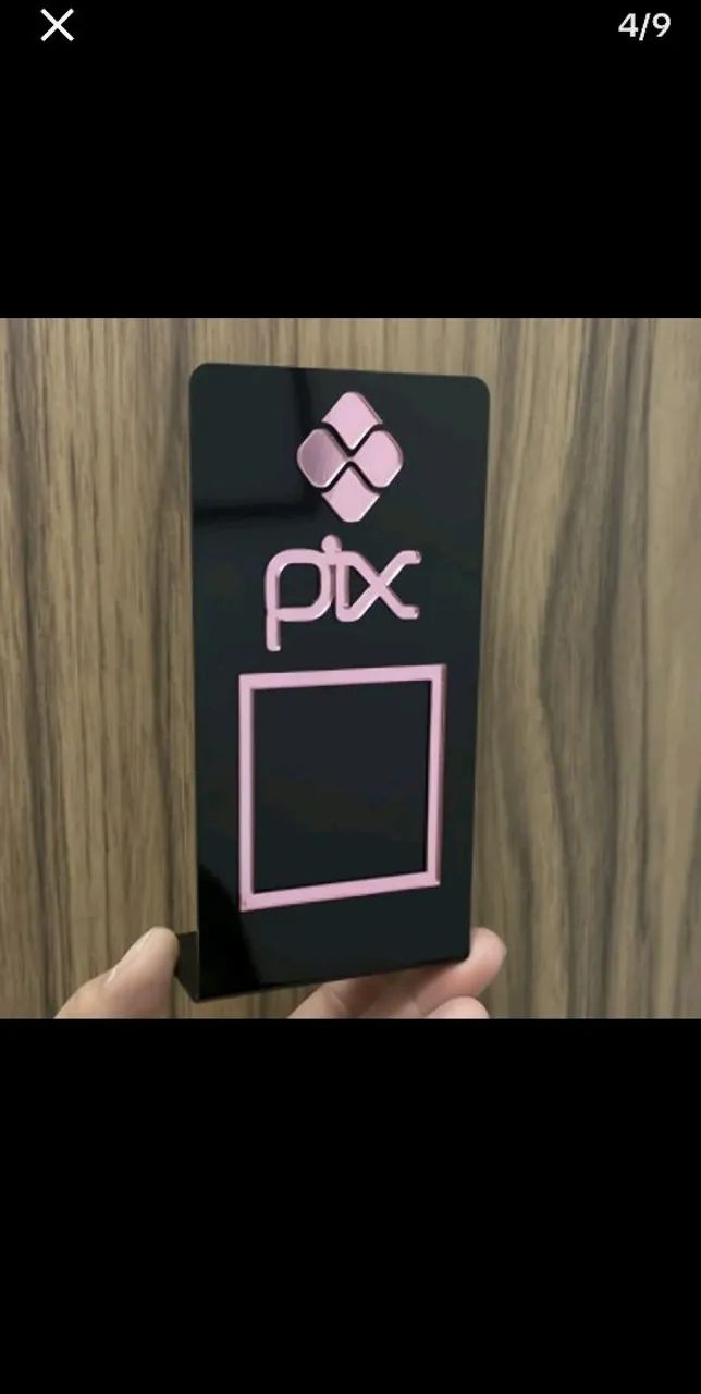 Placa de acrílico para QR Code Pix. - Foto 4