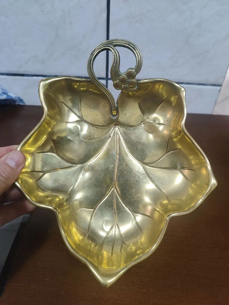Mini centro de mesa vintage em latão 