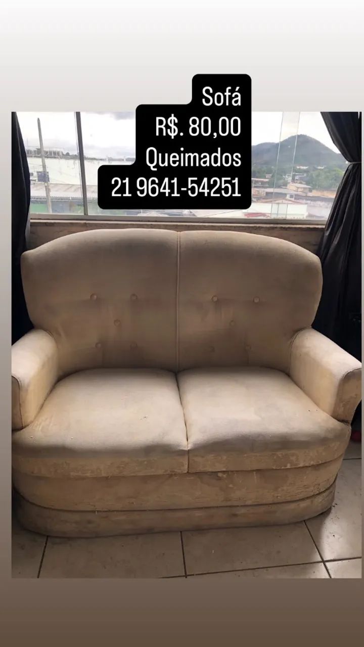 sofa Queimados usado 2 lugares