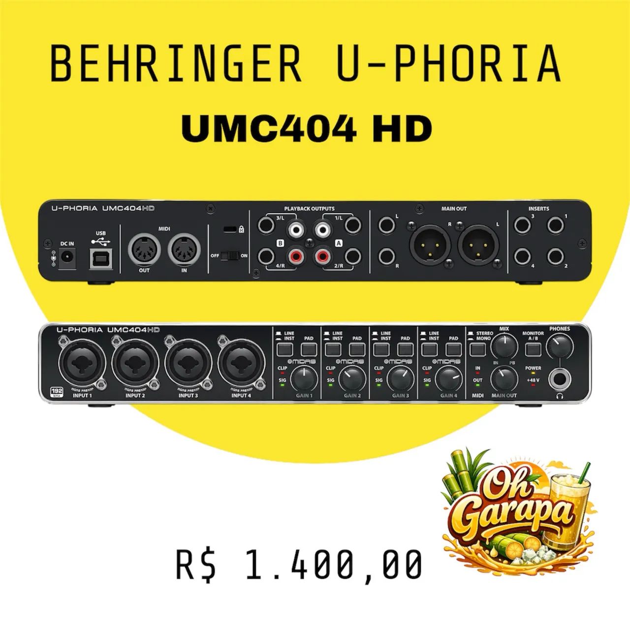 Interface de Audio Behringer 