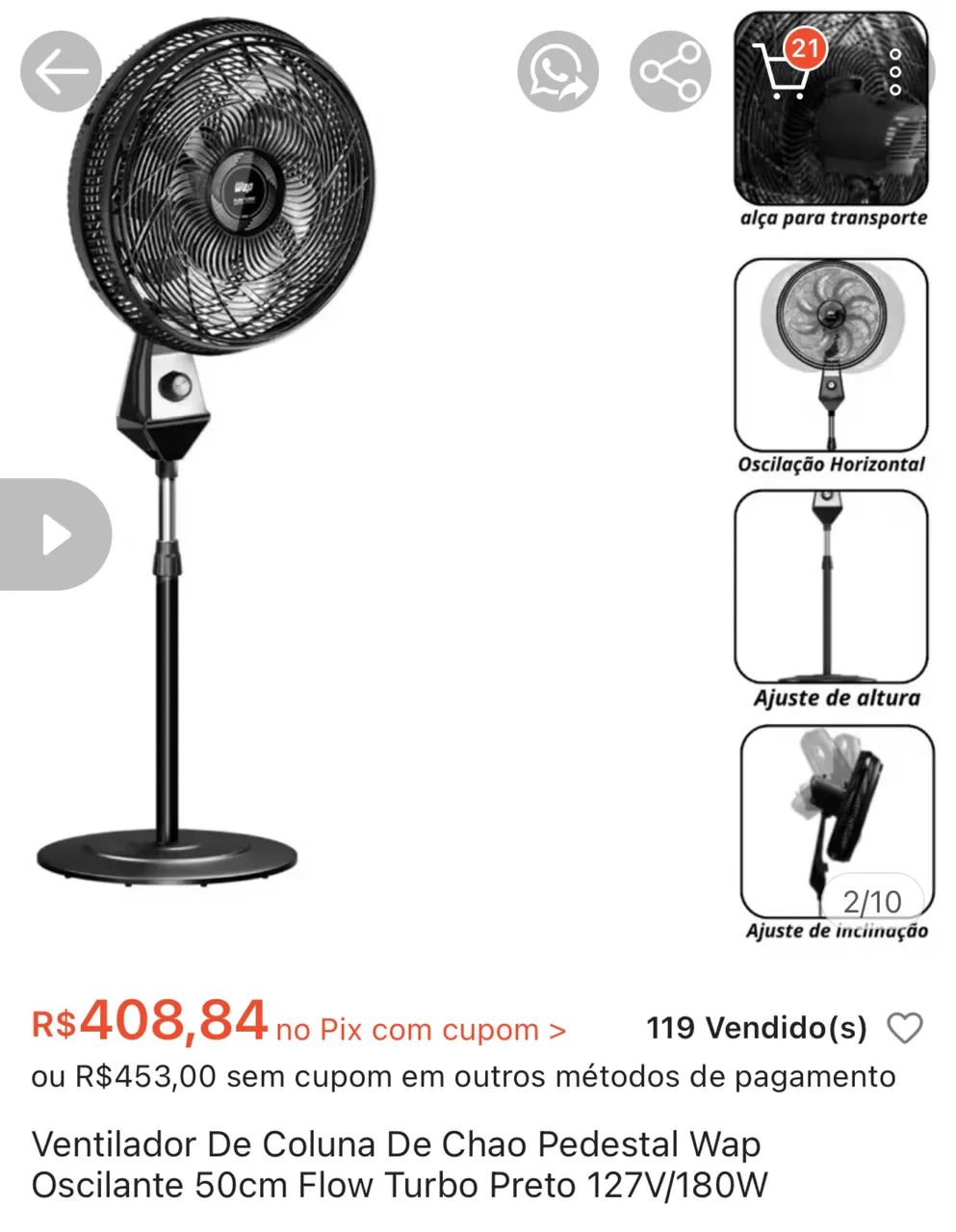 Ventilador WAP flow turbo  - Foto 5