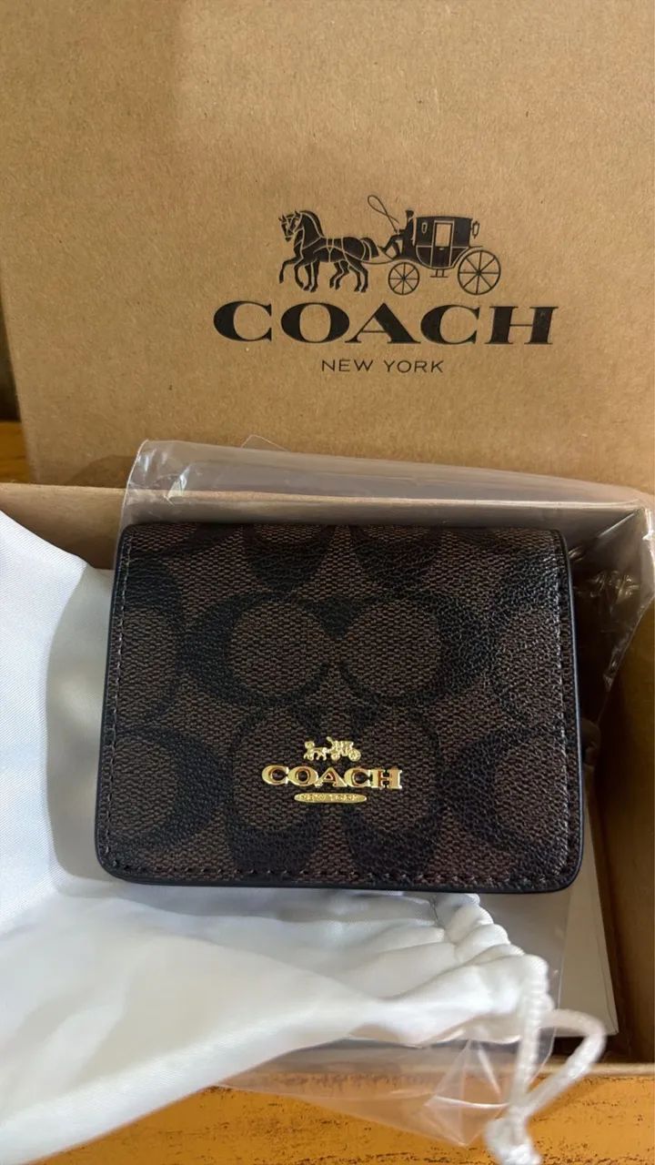 Mini bag coach - monograma marrom