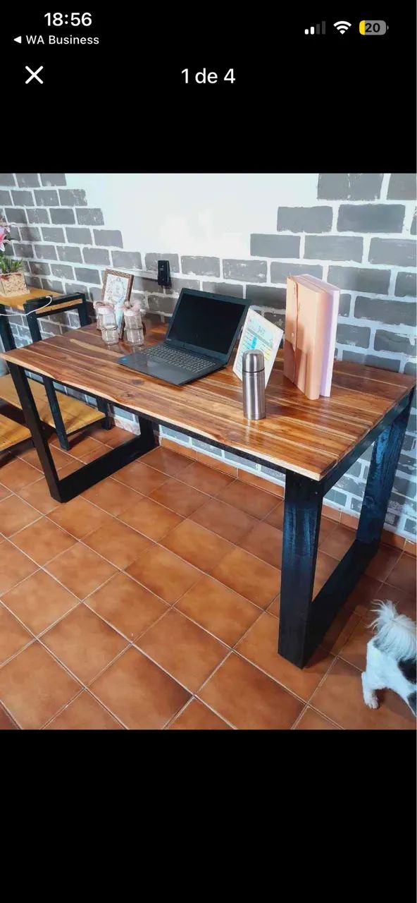 Mesa de teca pés de madeira 1.50mx70cm