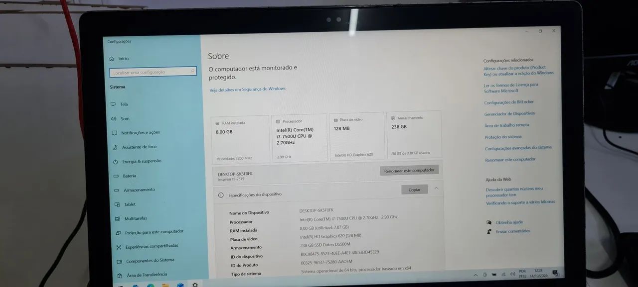NOTEBOOK DELL INTEL CORE I7 
