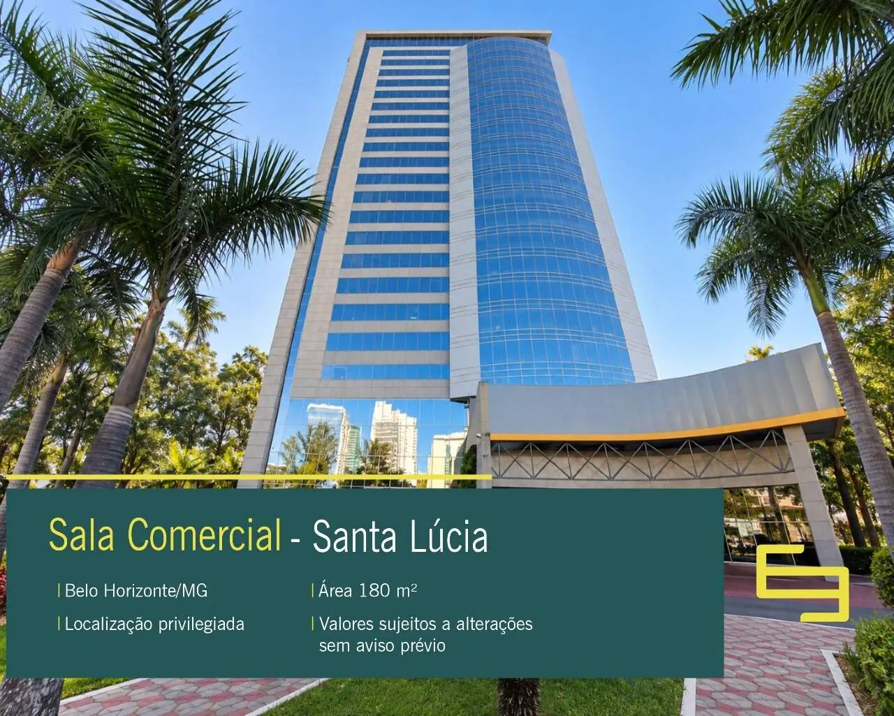 Sala Comercial para alugar no Edifício Century Tower no Santa Lúcia, em Belo Horizonte/MG.