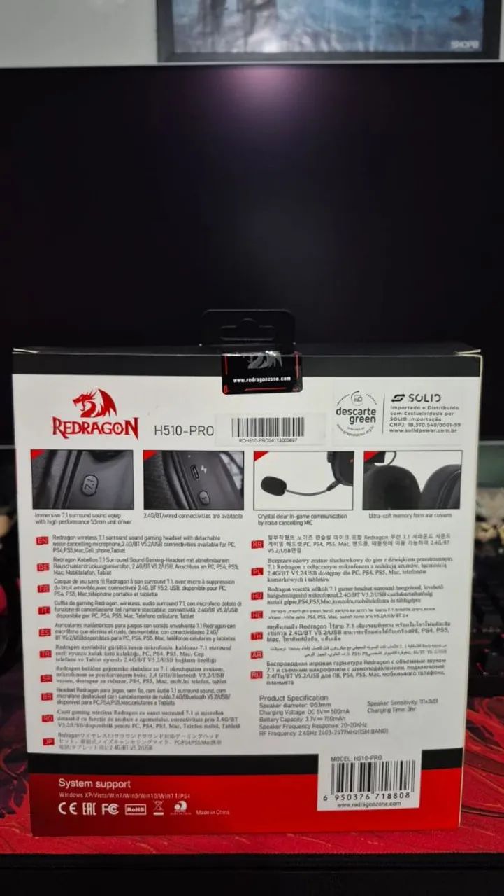 Headset wireless Redragon Zeus Pro  - Foto 5