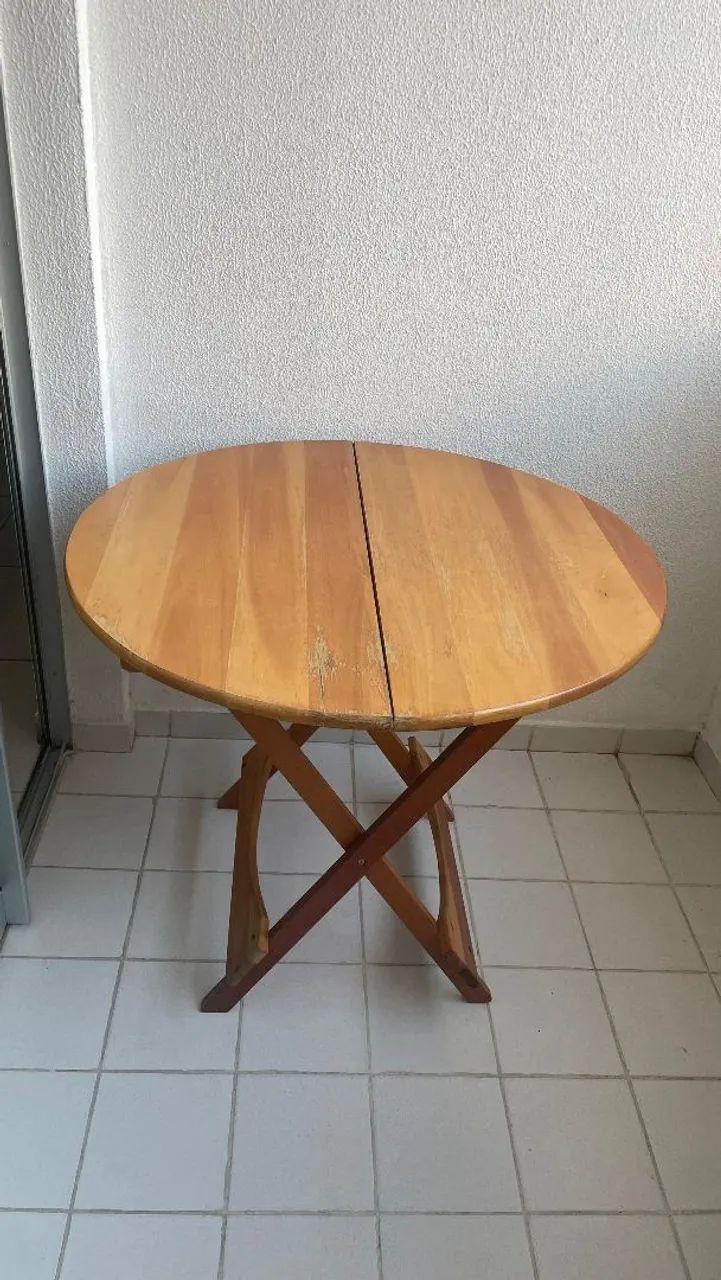 Mesa dobrável madeira maciça 