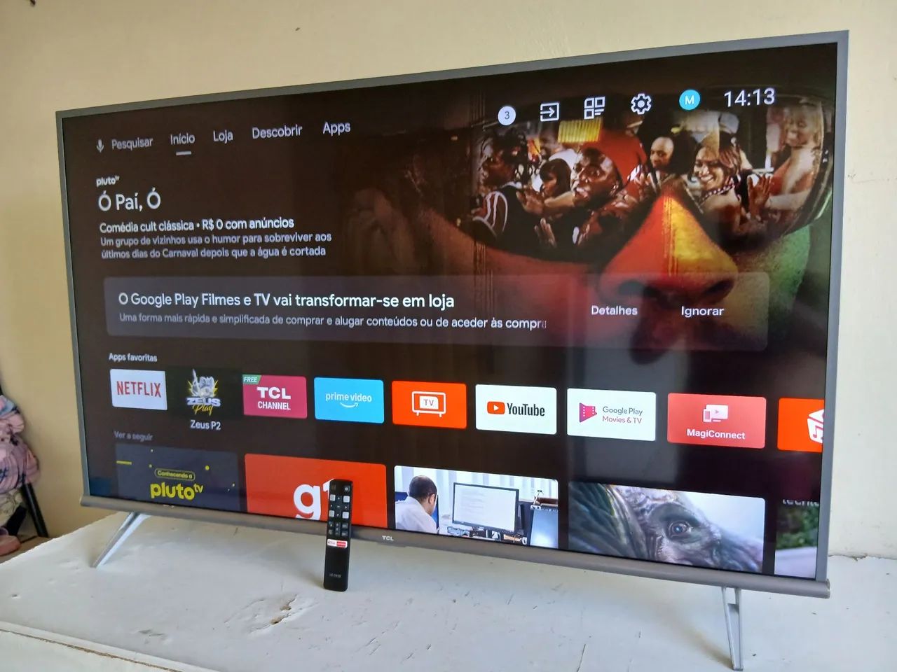 Smart tv gigante 50 4K Android 