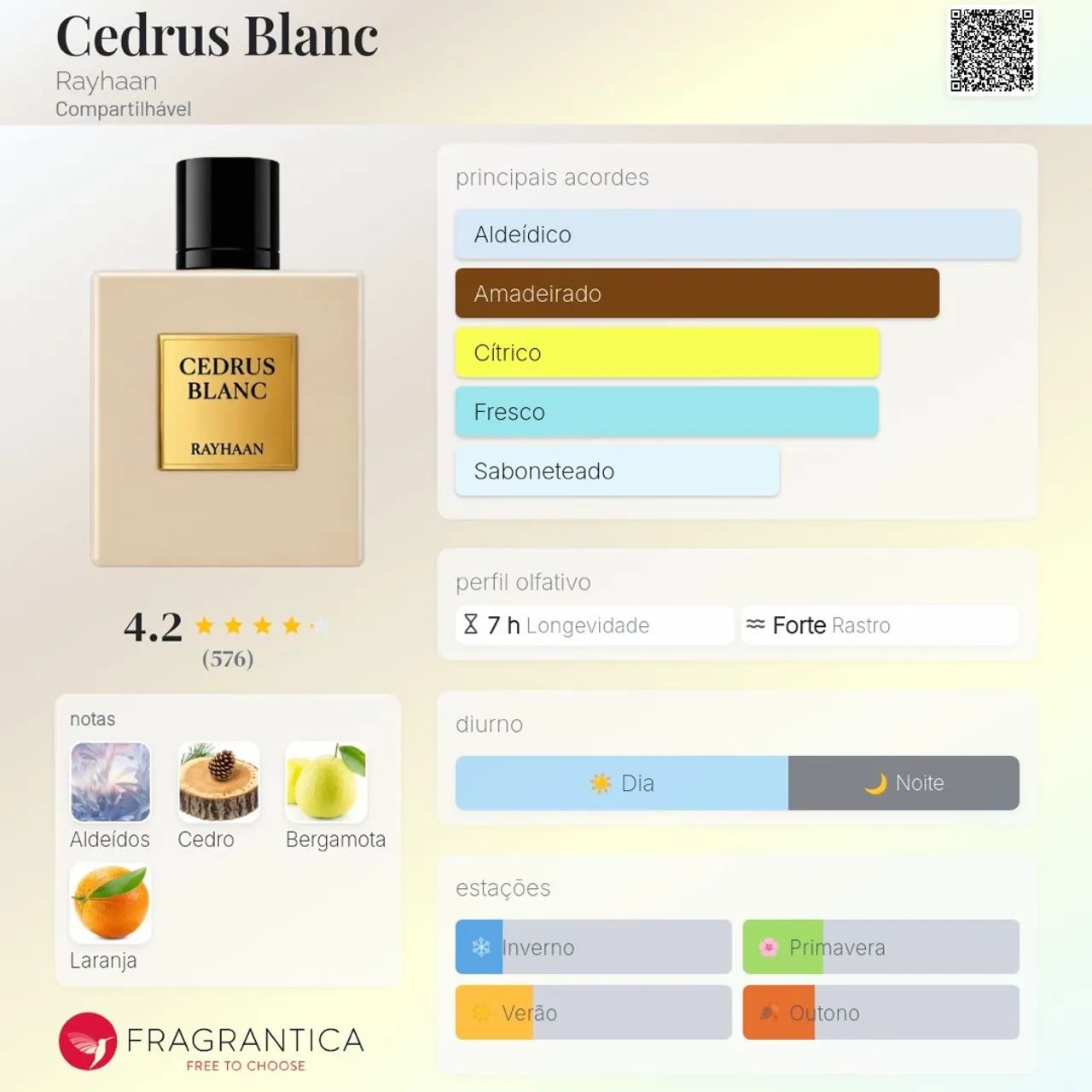 Perfume Cedrus Blanc Rayhaan 100ml - Foto 2