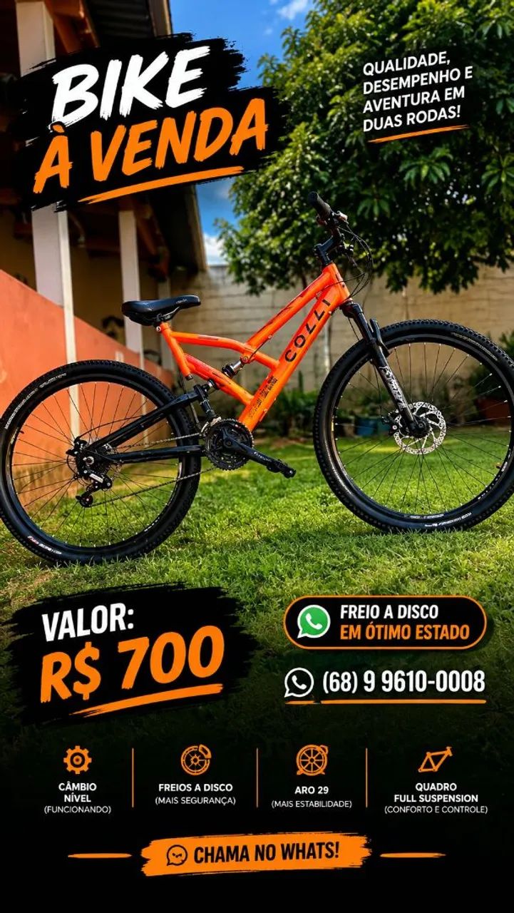 Vende-se uma bicicleta em bom estado semi usada