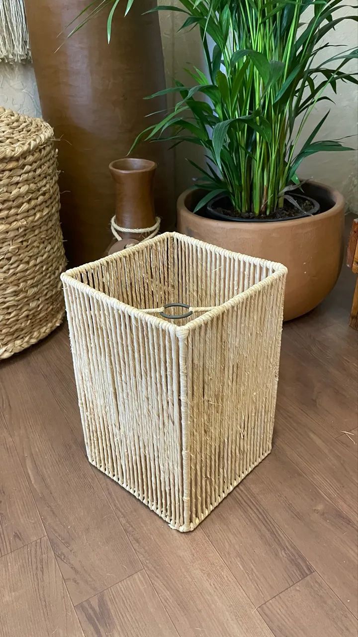 Luminárias de palha de milho decoração  - Foto 5
