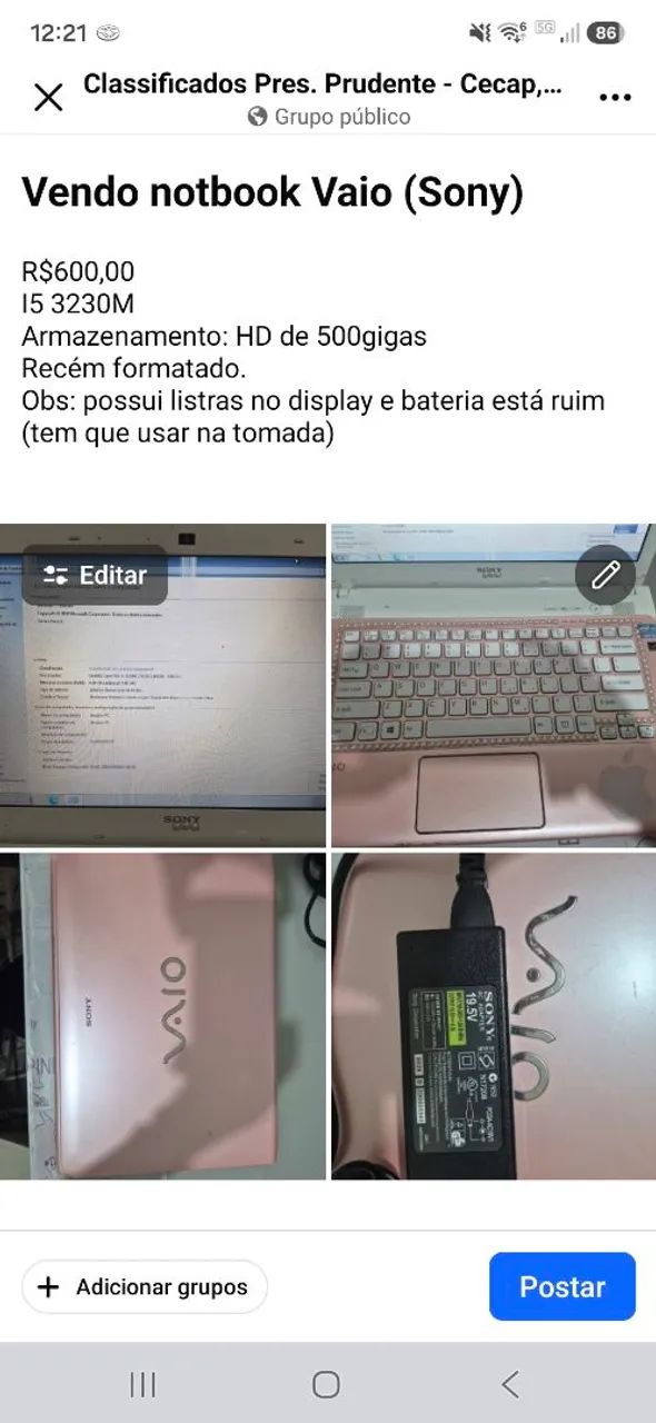 Notbook sony vaio i5 - Foto 2