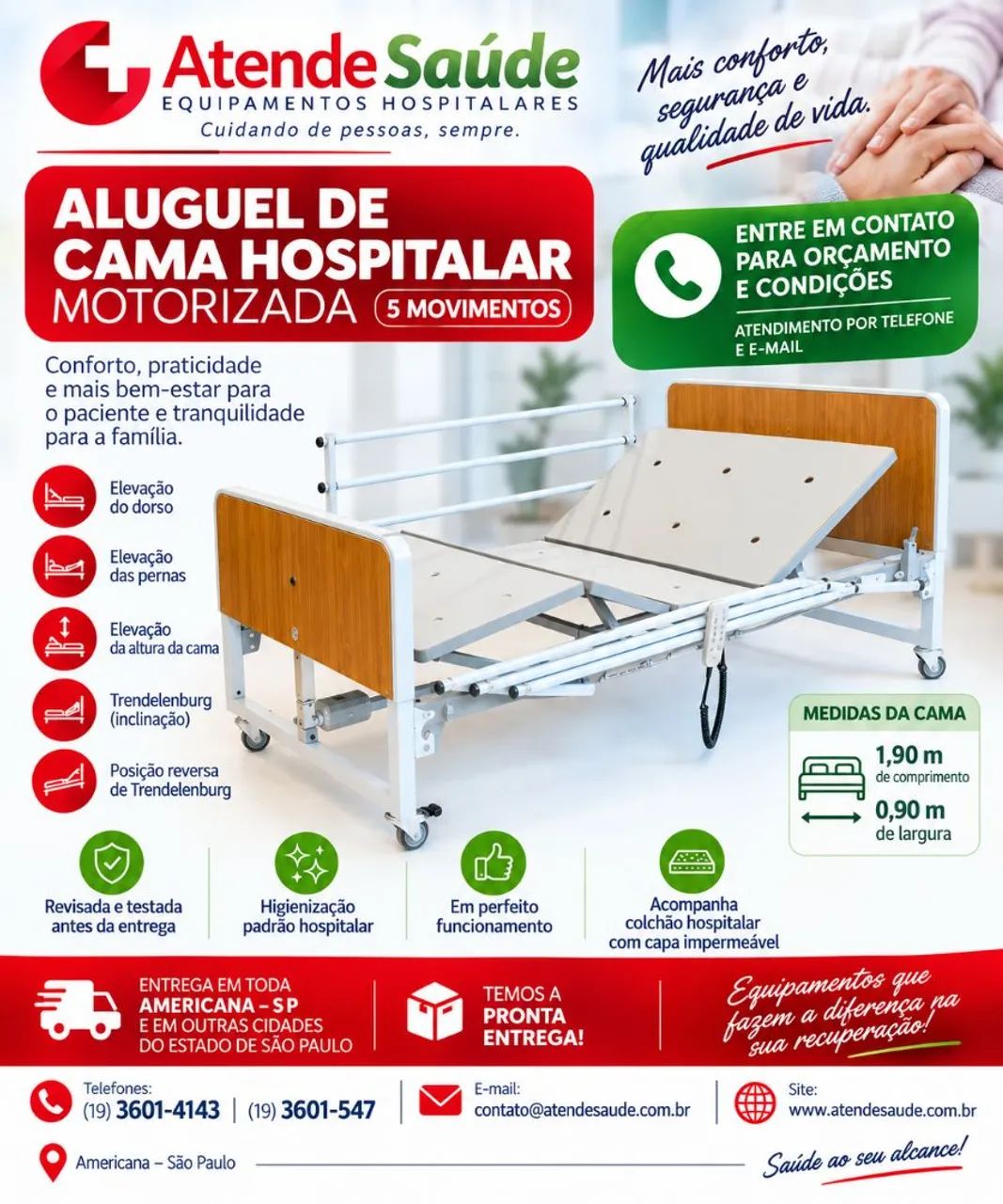 ALUGUEL DE CAMA HOSPITALAR 