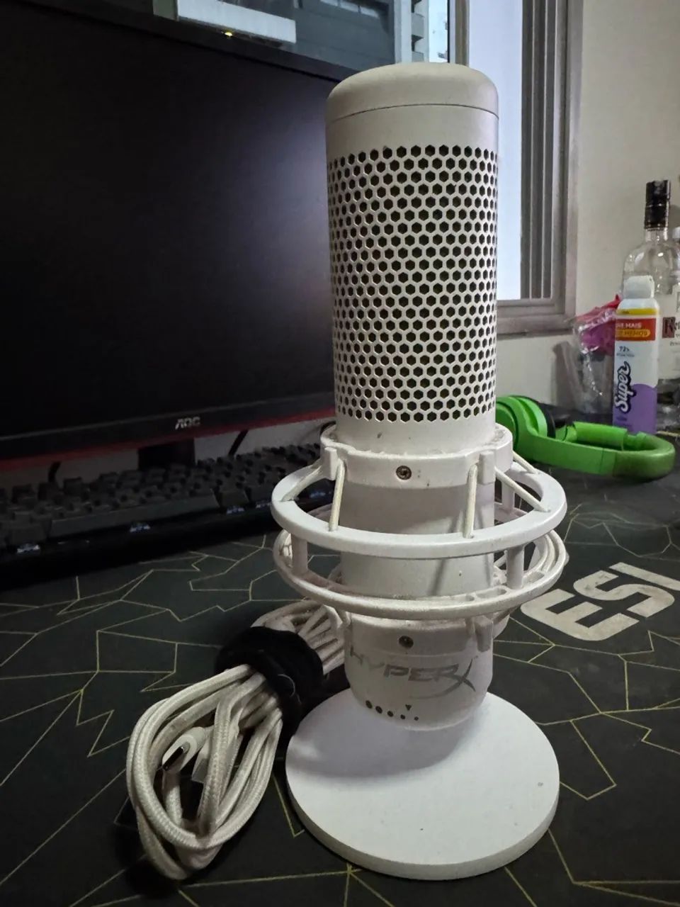 Microfone HyperX Condensador Quadcast S RGB - White - Foto 3