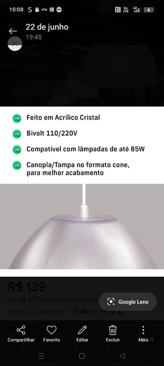 Pendente prismático 12 polegadas  - Foto 2
