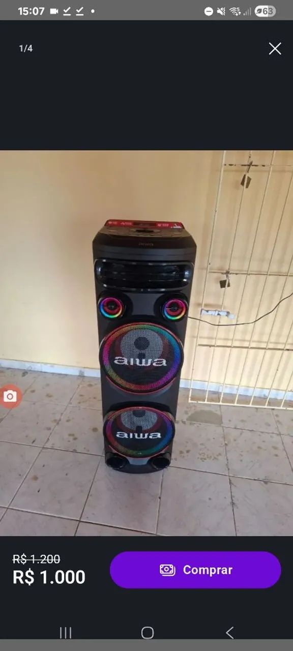 CAIXA DE SOM AIWA USADA  - Foto 5
