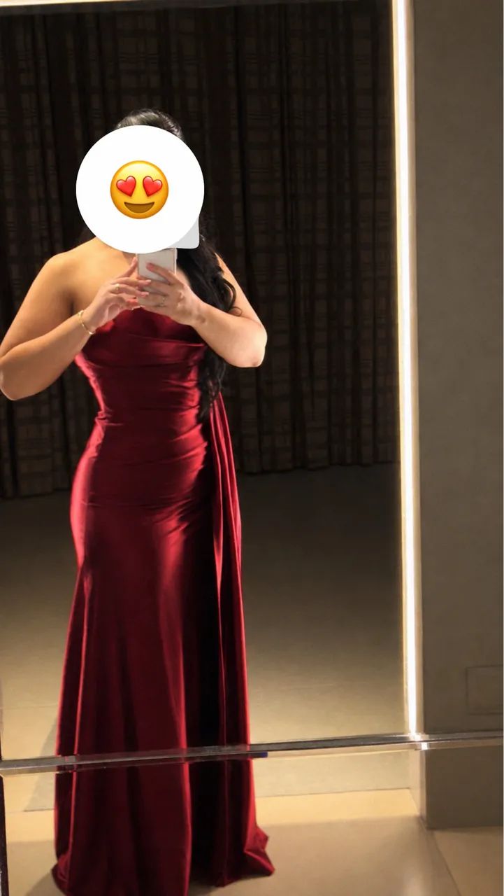 Vestido MARSALA - usado 1x - Foto 2